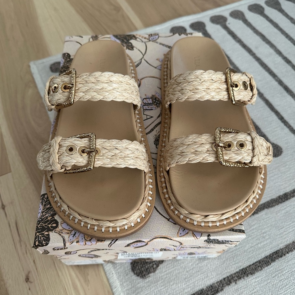 Ulla Johnson Raffia Slides size 38